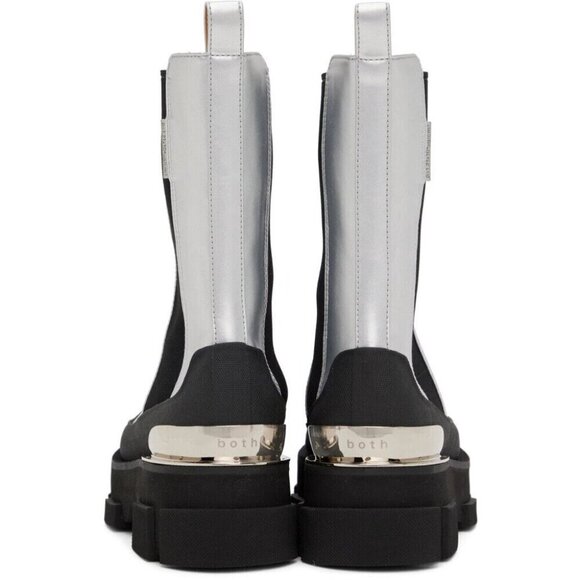 Both Gao Platform Chelsea Boots Size 44 US 11 Mens Silver $660 - Picture 13 of 15